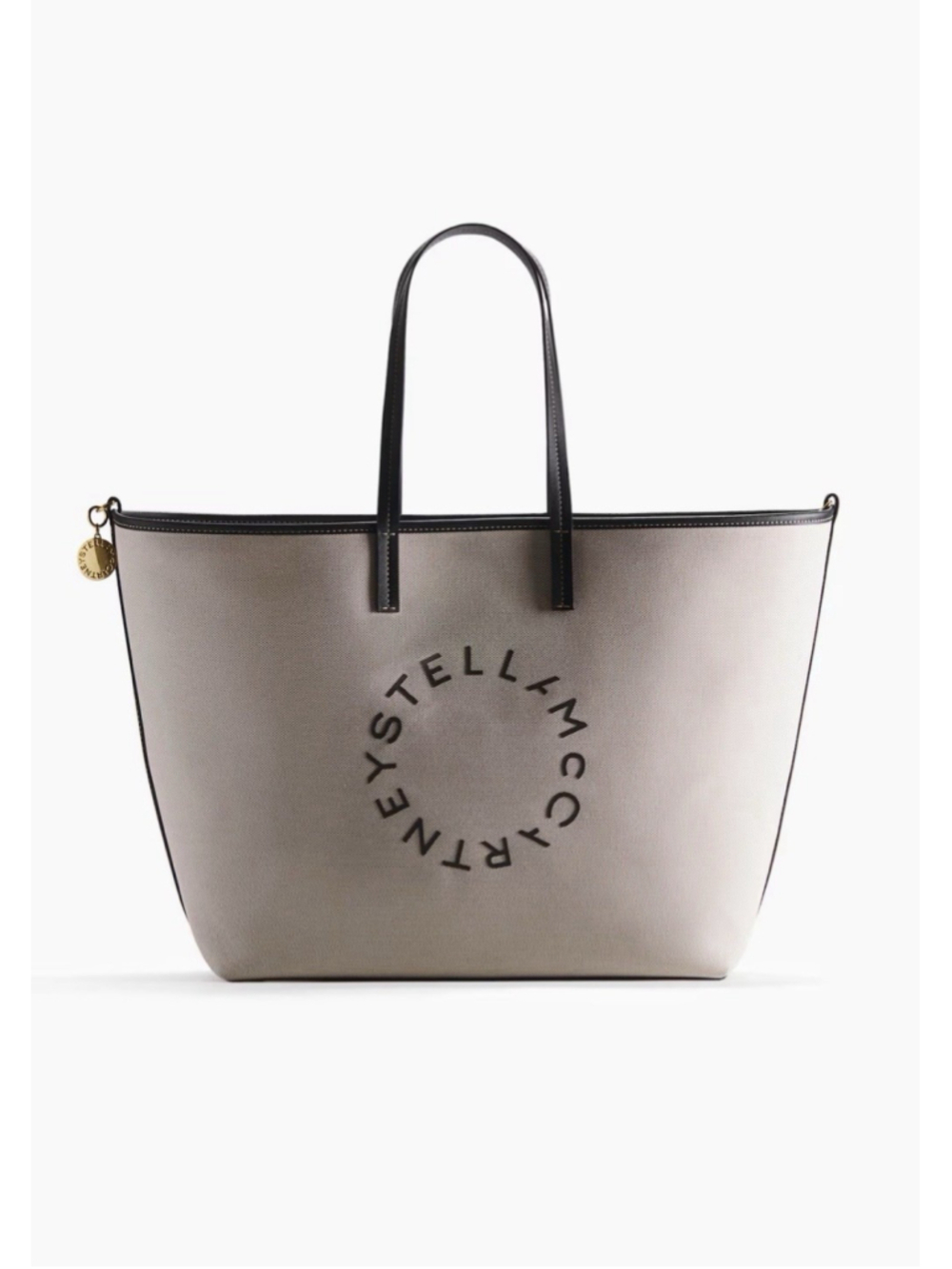 Stella McCartney H&M Beige LARGE Logo Canvas Tote Bag Limited Edition NWT